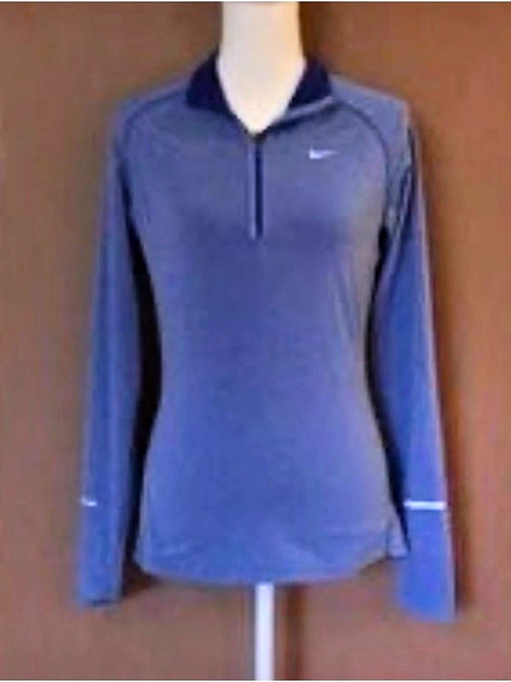Nike Dri-FIT Long Sleeve Half-Zip Blue (Small)